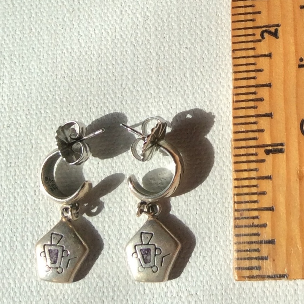 Hoop Dangle Southwestern Native American Earrings